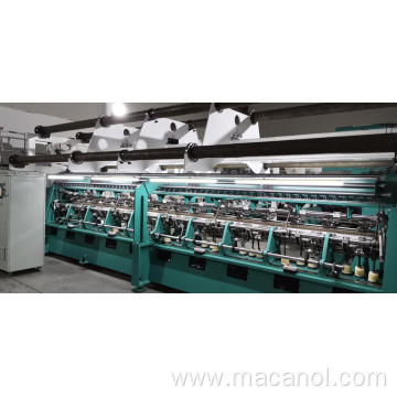 Raschel machine for warp knitting